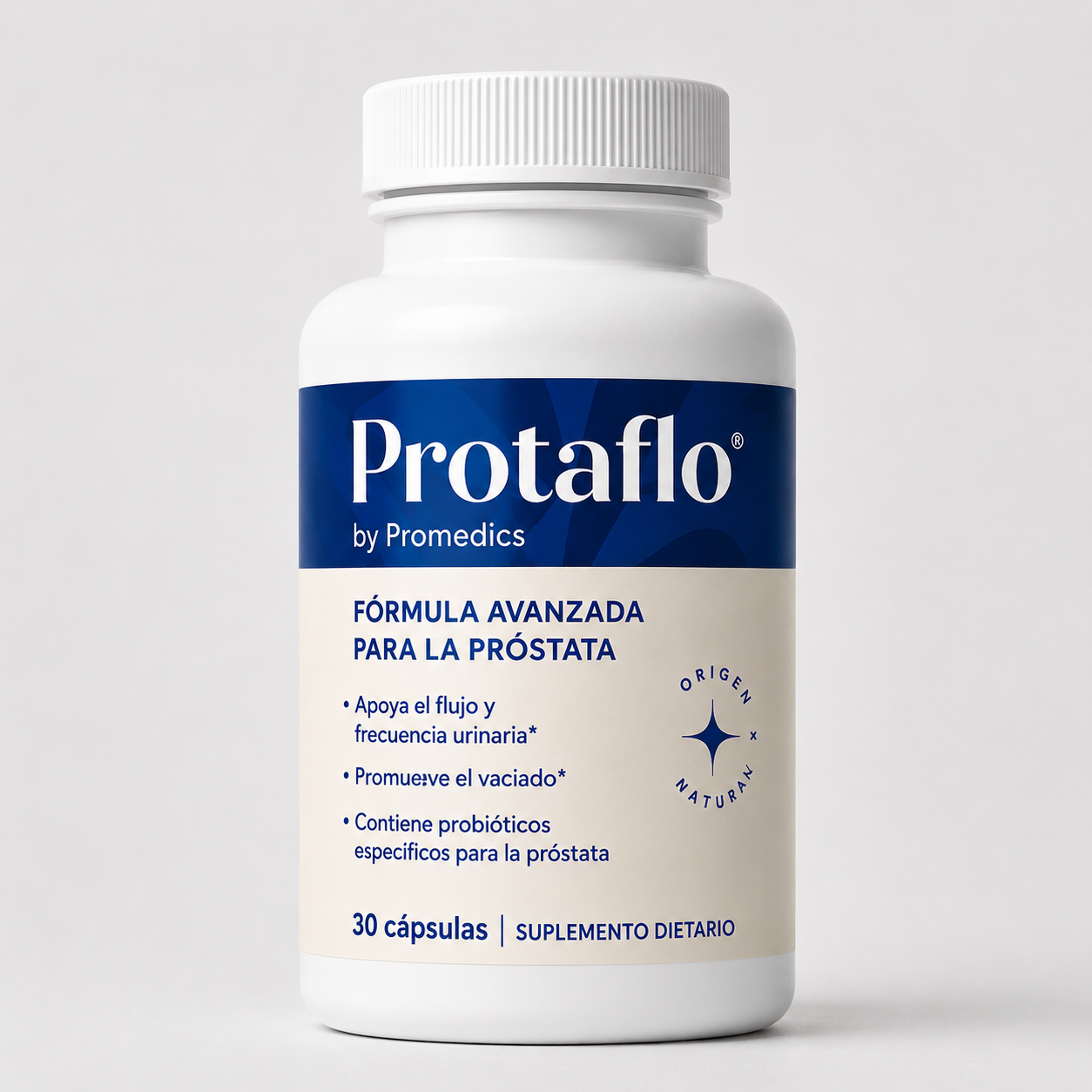 Protaflo Fórmula Natural para la Próstata - Alivia la presion, mejora el flujo y recupera tu descanso nocturno